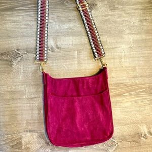 Guitar Strap inspired Suede messenger bag by Ah Dorned